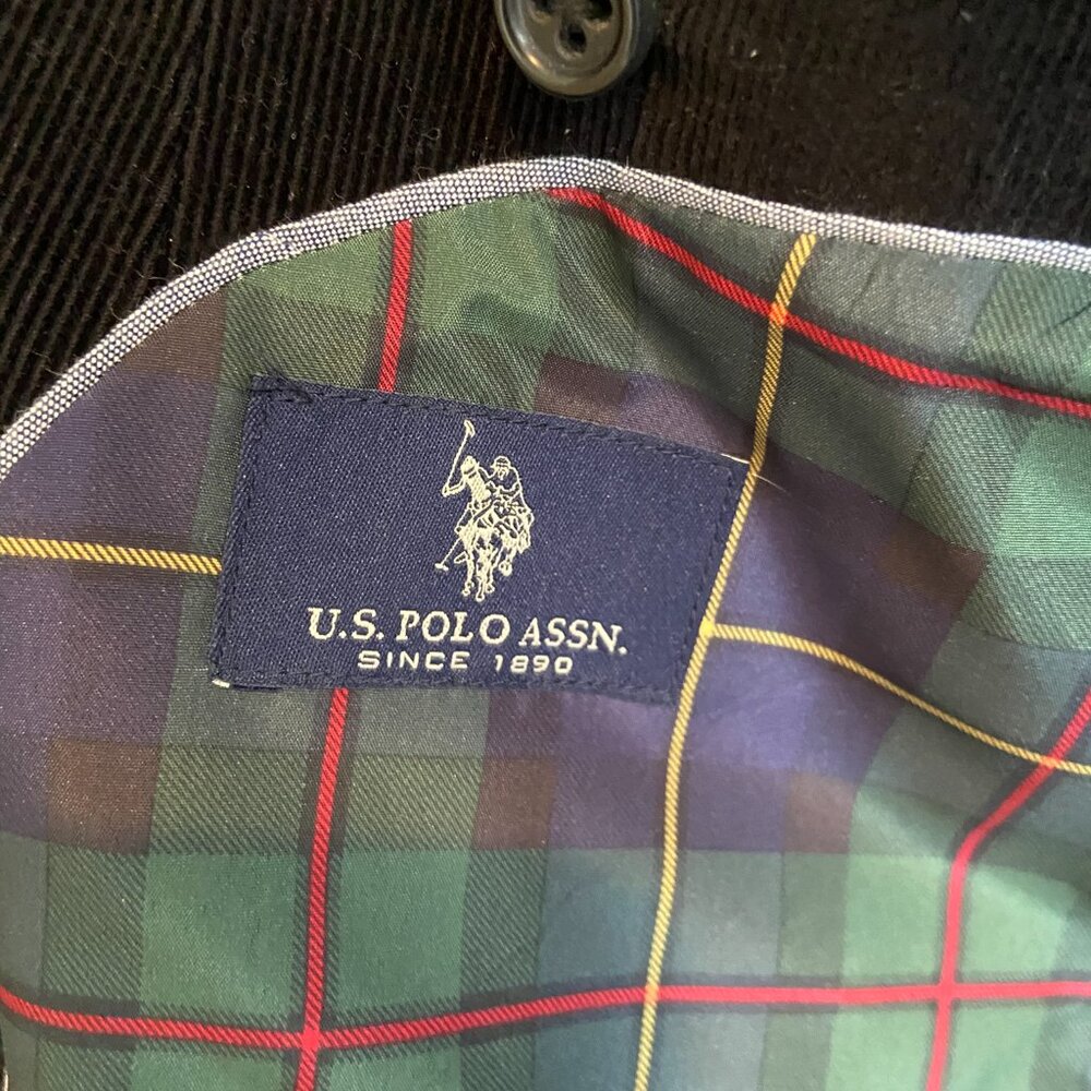 U.S. Polo Assn. Men’s Black Corduroy Sport Jacket – Size 42R - Picture 4 of 7